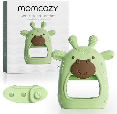 Amazon.com : Momcozy Baby Teether Toys | Baby Teething Toys | Baby Teething Relief | Food Grade Silicone Teether Baby Toys | Baby Teether 0-6 Months | Teething Toy 6-12 Months | Baby Essential | Green : Baby