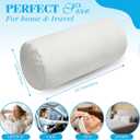 DoubleFill Buckwheat Pillow Cylinder Bolster Pillow to Provide Firm Support, Cervical Neck Roll Adjustable with Organic Pillowcase, Tartary Buckwheat Hulls