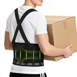 Work Back Brace for Lower Back Pain with Suspenders, Adjustable Lumbar Back Support Belt for Men & Women-Heavy Lifting, Safety Protection, Sciatica Relief, 2XL