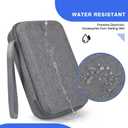Hard Electronic Organizer Travel Case for MacBook Power Adapter Chargers Cables Power Bank Apple Magic Mouse Apple Pencil USB Flash Disk SD Card Hard Drive Waterproof Shockproof Carrying Case, Grey