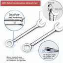 10 x Mini Wrench set, 10-Piece Small Combo Wrench set, Ignition Wrench, Micro&Lightweight, SAE Size: 5/32", 3/16", 13/64", 7/32", 15/64", 1/4", 9/32", 5/16", 3/8", 7/16", with Unique Wrench Organizer (Red)