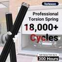Garage Door Spring 0.234 x 2 x 28 (Pair), 18000 Cycles Garage Spring Door Replacement, Heavy-Duty & Long-Lasting Garage Door Torsion Spring, 0.234 x 2" x 28", Carbon Steel