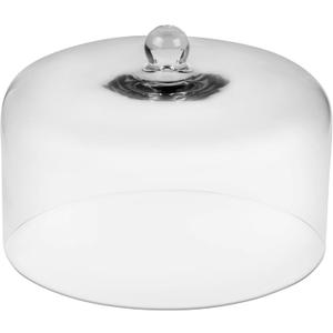 Handmade Sturdy Glass Cake Dome, Cake Cover Lid for Cake, Food and Display, Glass Topper For Cake Plate And Cake Stand, Cake Stand Topper, Glass Dome Cloche, Glasss Cloche (12"x8")