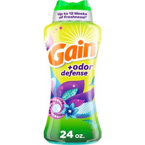Gain Fireworks Odor Defense In-Wash Scent Booster Beads, HE Compatible, Super Fresh Blast Scent, 24 oz (24 Ounce (Pack of 1))
