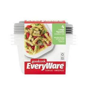 goodcook everyware food container 4-pack set large squares