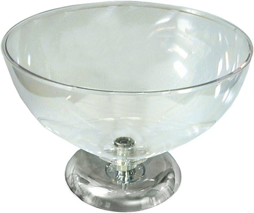 Azar 720016 16" Single Bowl Counter Display with Overall Height 10.5" & 8" Chrome Base (16 inch Diameter)