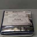 Mueller Ultratemp King Size Sheets Set, Super Soft 1800, 6 Piece, Deep Pocket up to 16" Cooling Sheets King Size, Transfers Heat, Breathes Better, Hypoallergenic, Wrinkle, Navy