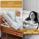 2 Pack Under Mattress Wedge, Metal Mattress Elevator With 4 Height Adjustable Design For Customized Comfort 150LBS Weight Capacity Under Mattress Riser Upgrade Sleep And Relaxation Experience