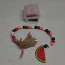 6 Pcs Watermelon Tiered Tray Decor Rustic Watermelon Summer Decor Farmhouse Watermelon Decor Summer Tiered Tray Decor Includes Wooden Bead Garland with Tassels Hello Sweet Summer Watermelon Book Stack