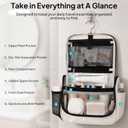 Travel Toiletry Bag for Women & Men, Waterproof Hanging Makeup Organizer