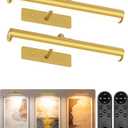 EZVALO Picture Light for Wall, 13-Inch Wireless Rechargeable 4000mAh LED Art Light with Remote, Dimmable 3 Color Temps, Battery Operated Wall Light for Living Room, Bedroom, Gallery (Gold, 2 Pack)