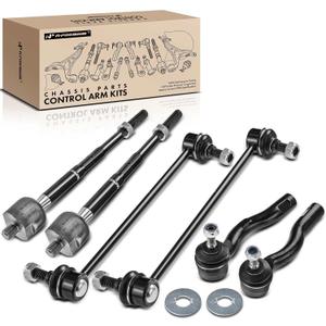 A-Premium Set of 6, Front Sway Bar Link, Inner Outer Tie Rod End, Compatible with Nissan Sentra 2007 2008 2009 2010 2011 2012