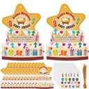 Sotiff 30 Sets Christmas Nativity Craft Sticker Make a Jesus Birth Scene Craft Happy Birthday Jesus Ornament for Christian Party Favor Religious Game Church Activities Sunday School Classroom Decor