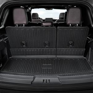Cargo Mat for 2018-2024 Ford Expedition/Lincoln Navigator 7/8 Seats, Full Coverage All Weather Trunk Cargo Liner with 3rd Row Backrest Protectors (Not fit Max or L Model)