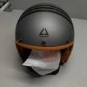 TRIANGLE 3/4 Open Face Motorcycle Helmet DOT Approved Retro Cruiser Moped, Large