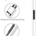 2 x REIDEA USB Candle Lighter, Windproof Flameless Electronic Rechargeable with Safety Protector Button for Home Candle Outdoor Activities (White)