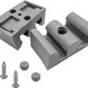 50mm Bathroom Sliding Door Glass Anti-Collision Block Side Guide Rail for Shower Door Bathroom Sliding Door Bumper Shower Room Accessories(4pcs,Grey)