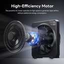 PNTCK 13" Quiet Desk Fan with 3 Speeds, 5 Blades, Powerful Box Fan with Convenient Touch Control, 15h Timer, Portable Cooling Fan Table Fan for Bedroom Home, Office, Kitchen