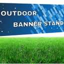 Outdoor Banner Stand -Great for 4‘-10' Width x 2'-3.5' High Outdoor Sign Holder Stand Display (Stand ONLY) (Style #2)