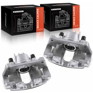 A-Premium Disc Brake Caliper Assembly with Bracket Compatible with Select Volvo Models - S60 2001-2007, S80 1999-2006, V70 2001-2007 - Front Driver and Passenger Side, 2-PC Set
