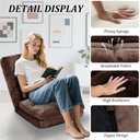 DeeLyan Swivel Floor Chair for Teens，Multipurpose Gaming Chair Rocker for TV, Reading, Playing Video Games Lumbar Support, Adjustable Foldable Backrest (DL8823R-CO)