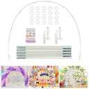 Voircoloria 13ft Table Balloon Arch Kit, Balloon Arch Stand Frame for Different Size Tables Graduation Wedding Birthday Baby Shower Party Decorations(White)