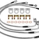 89715 Extended Brake Lines Kit - Stainless Steel Braided for 2007-2018 Jeep Wrangler JK, Non-Corrosive & Direct Fit (Front+Rear)
