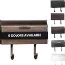 Cast Aluminum Metal Mailbox with Newspaper Hooks, Easy to Install Wall Mount, Heavy Duty, Rustproof Paint, Horizontal Mail Box for Outside House Porch - 16 x 4.25 x 8.25 (Antique Bronze)