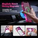 Casetego for iPhone 13 Case,iPhone 14 Case,Compatible with MagSafe,[Military Grade Drop Test] Full Body Protection Slim Shockproof Rugged Marble Women Girls Case for iPhone 13/14 6.1 inch,Ruby Red