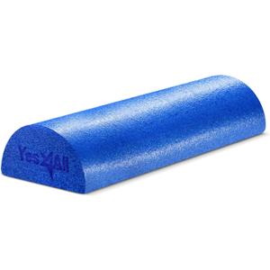 Yes4All Medium Firm Half Foam Rollers for Post-Workout Relaxation, 12/18/24/36 inch PE Foam Roll for Back Massage & Yoga Exercise