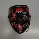 Poptrend Halloween Mask LED Light up Mask Scary mask for Festival Cosplay Halloween Costume Masquerade Parties,Carnival,Gift (Pink+ice Blue)