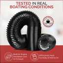 Boat Blower Hose 4 Inch  Marine Exhaust Hose  Flexible Air Vent Hose for Engine Compartment, RV, Jet Ski  Black