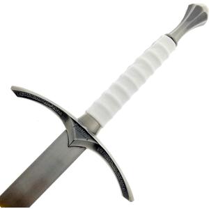 Medieval Sword One Hand Sword, Dull Blade. for Collection, Gift, Show and Fair Cosplay and LARP (Wizard-White)