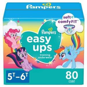 Pampers Training Pants - Easy Ups Girls & Boys - Size 5T-6T, 80 Count, My Little Pony Underwear
