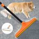 Eaersan Carpet Rake for Pet Hair Removal - Reusable Pet Hair Remover, 60” Adjustable Long Handle Cat Dog Carpet Rake Scraper, Dog Hair Rake Brush for Rugs, Mats, Couch