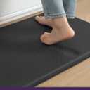 DEXI Kitchen Mat Cushioned Anti Fatigue, Extra Long Large Comfort Standing Floor Mats Waterproof, Memory Foam Antifatigue Runner Rug for Desk Office, Sink, Laundry, 70x20, Black