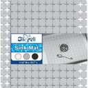 Bligli Sink Mat Protectors for Stainless Steel/Ceramic Sinks, 2 Pack 15.7x11.8 inches PVC, Durable and Fast Draining (Solid Grey)