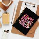 Trendy Pink Mahjong Notebook, Mah Jong Lover Gifts for Women Journal, Gifts for Mah Jong Players, in My Mahjong Era Hardcover Spiral Notebook 5.5x8.3 Inch