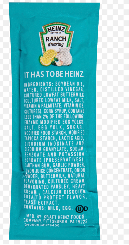 Ranch Dressing & Ranch Dip Packets, Creamy Blend of Herbs and Spices, Versatile Portion Control Condiment for Salads and Dipping