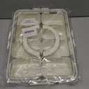 Amzcku Divided Serving Tray with Lid and Handle - Snackle Box Charcuterie Container for Portable Snack Platters - Clear Organizer for Candy, Fruits, Nuts, Snacks - Perfect for Party, Entertaining (1 pack 8 Compartments)