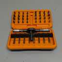 Bomivoi 42 in 1 Magnetic Screwdriver Set, DIY Ratchet Screwdriver Set, Multi Bit Magnetic Drive Set with Detachable Ratchet Handle, Portable Compact Repair Tool Kit for Home Furniture Computer Bicycle (Orange)