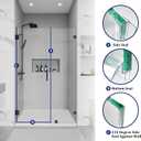 Shower Door Seal Set of 3, Bottom 36", Sides & Doorway 80", Fits 3/8" Glass