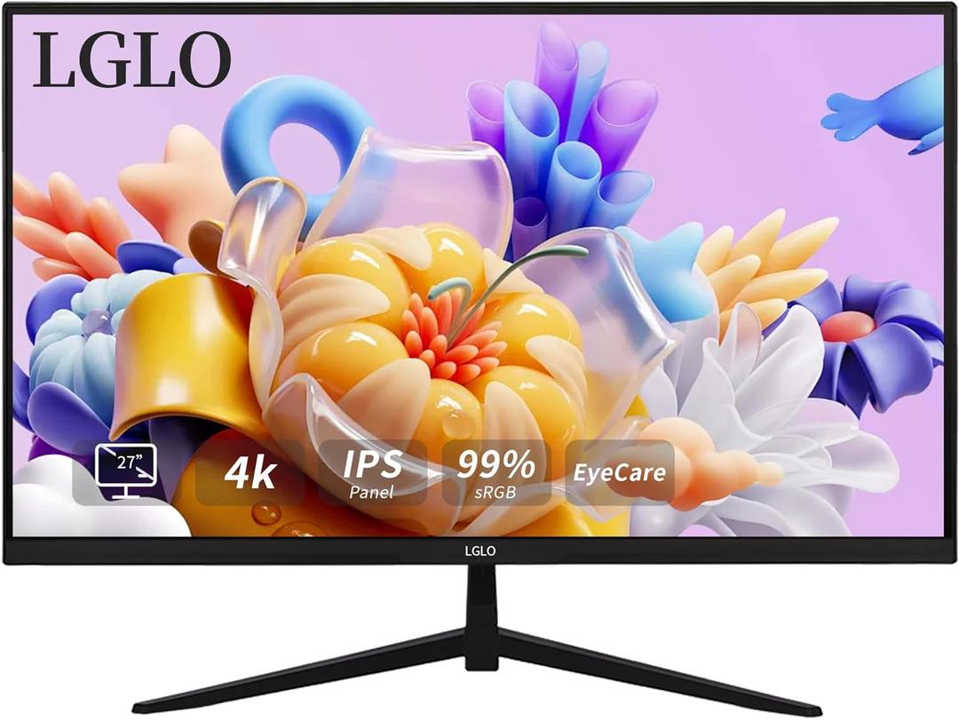 27 Inch 4K UHD (3840x2160) Monitor, Dual Mode 4K@60Hz/2K@144Hz, IPS Panel, Borderless Design, HDR400, 99% sRGB, Work & Gaming Monitor for Designers, Office, and PC Gaming with HDMI Display Port