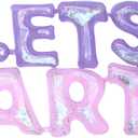 NPW Let's Party Pool Float Inflatable Letters Pool Party Floats, Pool Party Decorations Large Floating Letters for Birthday Party, Summer Parties, Bachelorette Party Supplies