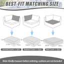 14 Pcs Patio Cushion Covers Replacement Outdoor Couch Cushions Covers Splashproof Sofa Slipcovers Set with Zippers,Patio Furniture Protector, Couch 3 Sizes, Covers Only (Navy Blue)