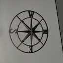 DECORKEY 11" Compass Wall Decor Decorative Round Metal Compass Distressed Wall Dcor Nautical Wall Decor for Indoor Outdoor Beach House Decor Nursery Decor Lake House