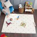 Baby Play Mat, Thick Foam, Double-sided,  Foldable Waterproof Mat for Crawling, Padded (76 x 59 Inches)