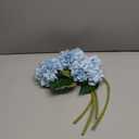 BLEUM CADE 4 Pcs Blue Hydrangea Artificial Flowers with Realistic Stems, 18In Large Fake Blue Flowers, Faux Flower for Home Party Decor Outdoor Wedding Bouquets Table Centerpieces Decoration