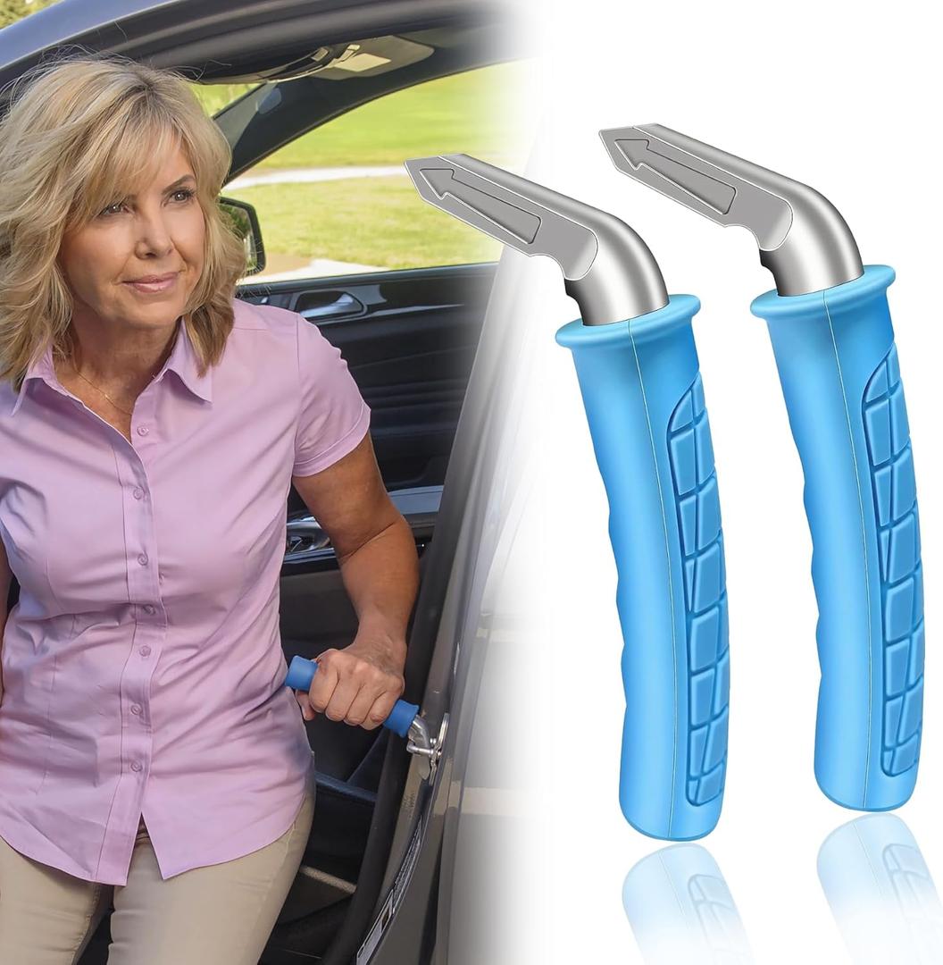 2 Pack Car Door Handle Assist for Elderly  Door Handle for Seniors Portable Mobility Aid Handicap Vehicle Support Handle Ideal for Sit-to-Stand Assistance Parkinson