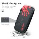 RALAN Black Red Bloody Handprint Carrying Case with 20 Game Card Slots for Nintendo Switch 2 (2025) 7.9 Inch - Protective Hard Shell, Portable, Durable, and Spacious Travel Case with Large Capacity